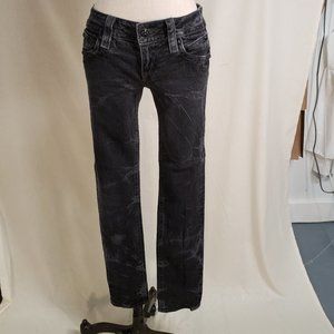 Rock Revival Black Acid Washed Skinny Jeans